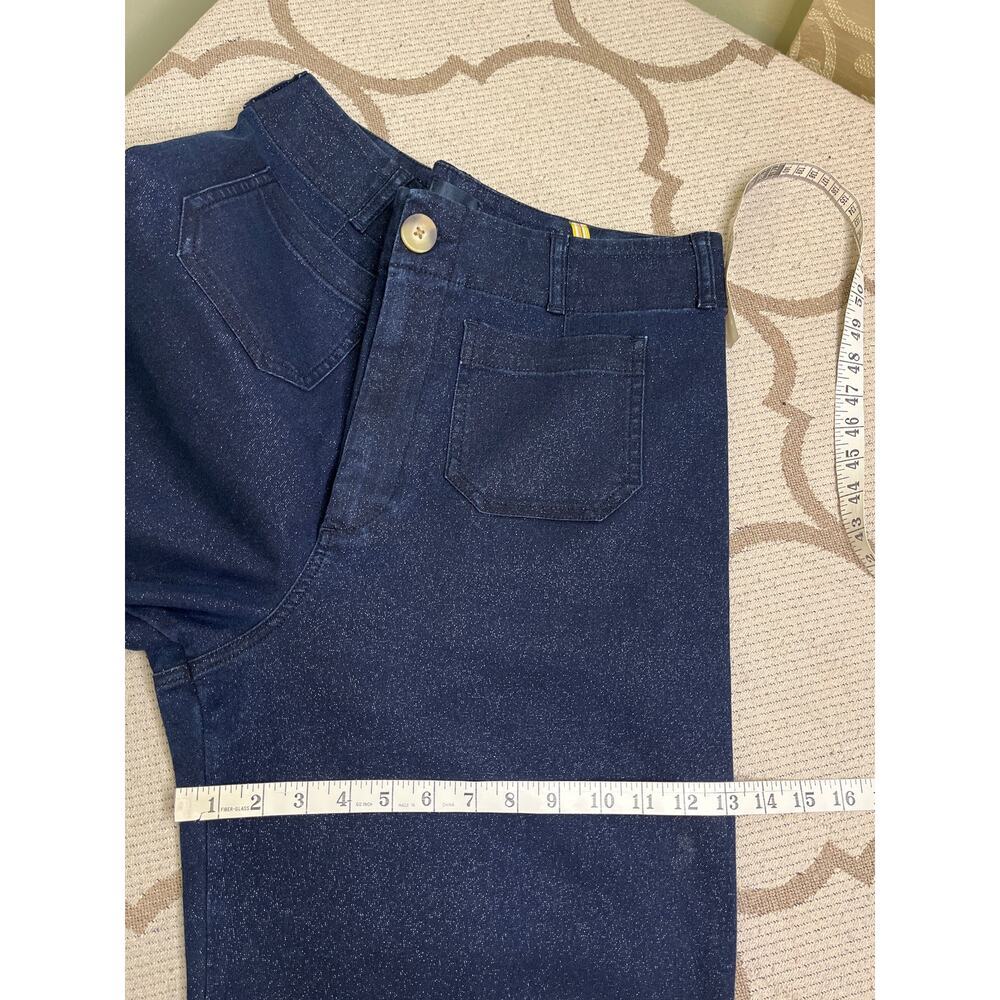 Maeve The Colette High-Rise Cropped Wide-Leg Jeans: Sparkle Edition, size 32 - Picture 10 of 16